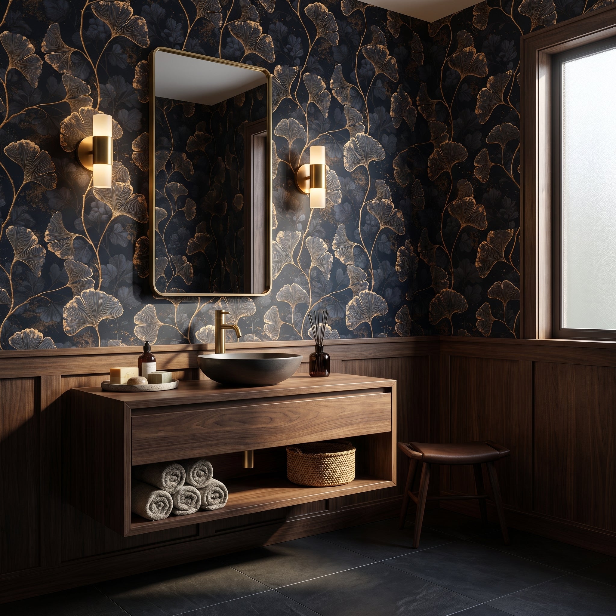 Ochre Trace Ginkgo — styled room 2