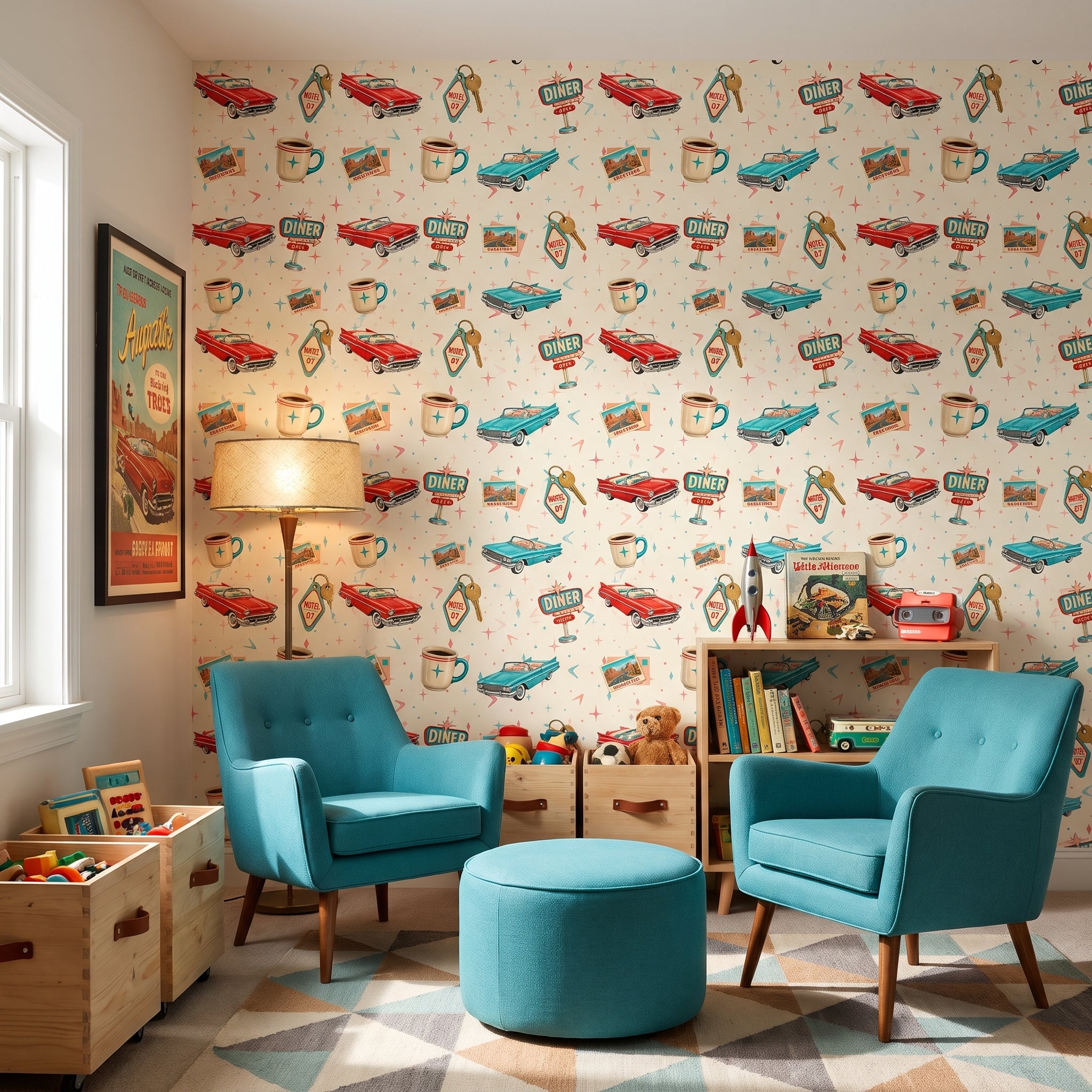 Route 66 Postcard — styled room 2