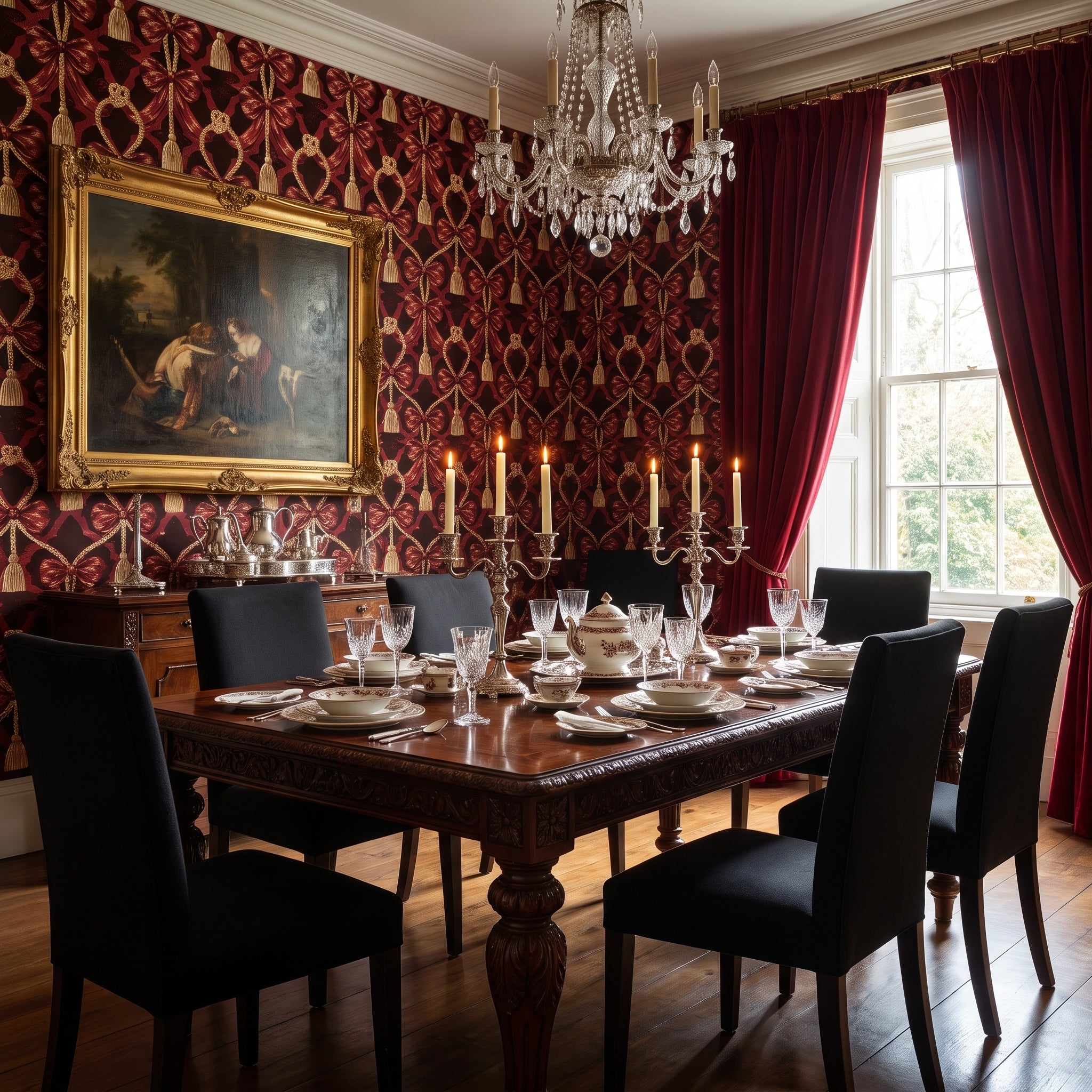 Crimson Tassel Gala — styled room 2