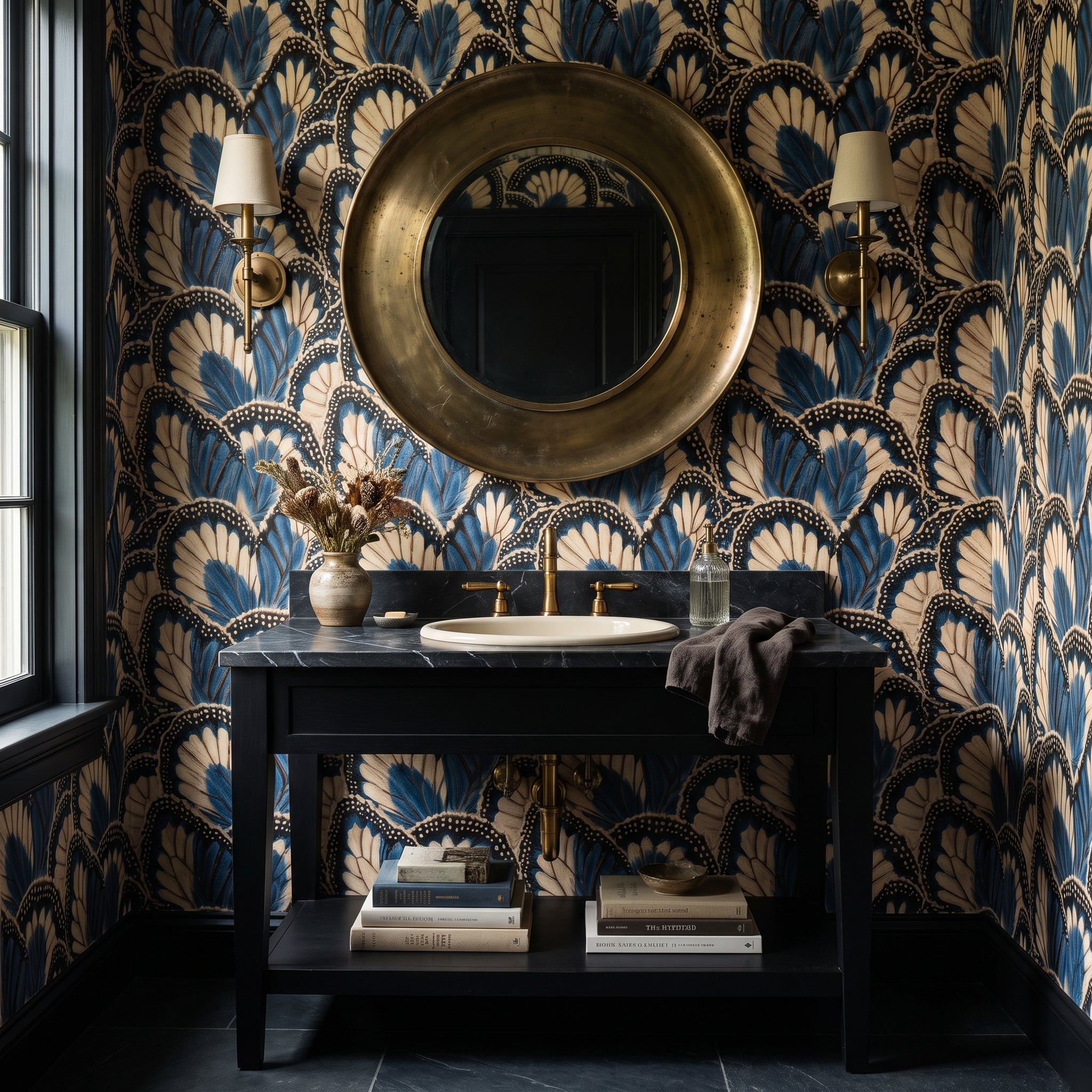 Cobalt Wing Overlap — styled room 1