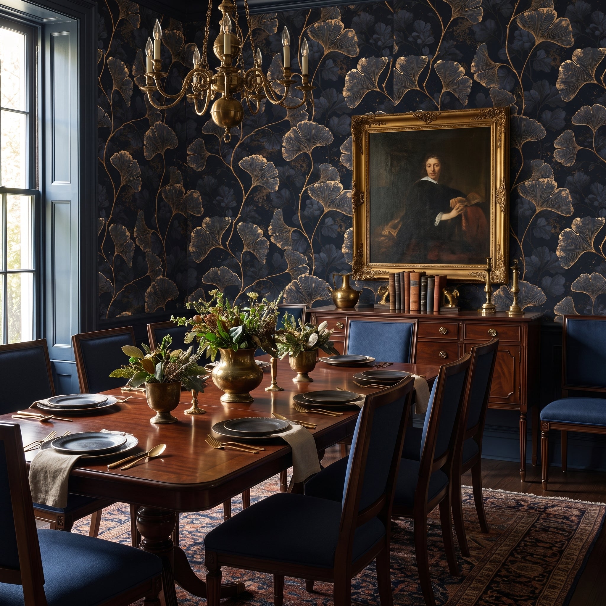 Ochre Trace Ginkgo — styled room 1