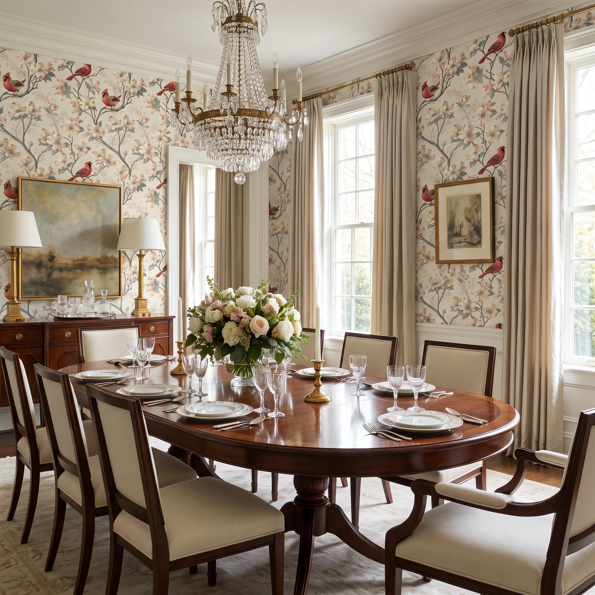 Cardinal and Dogwood — styled room 1