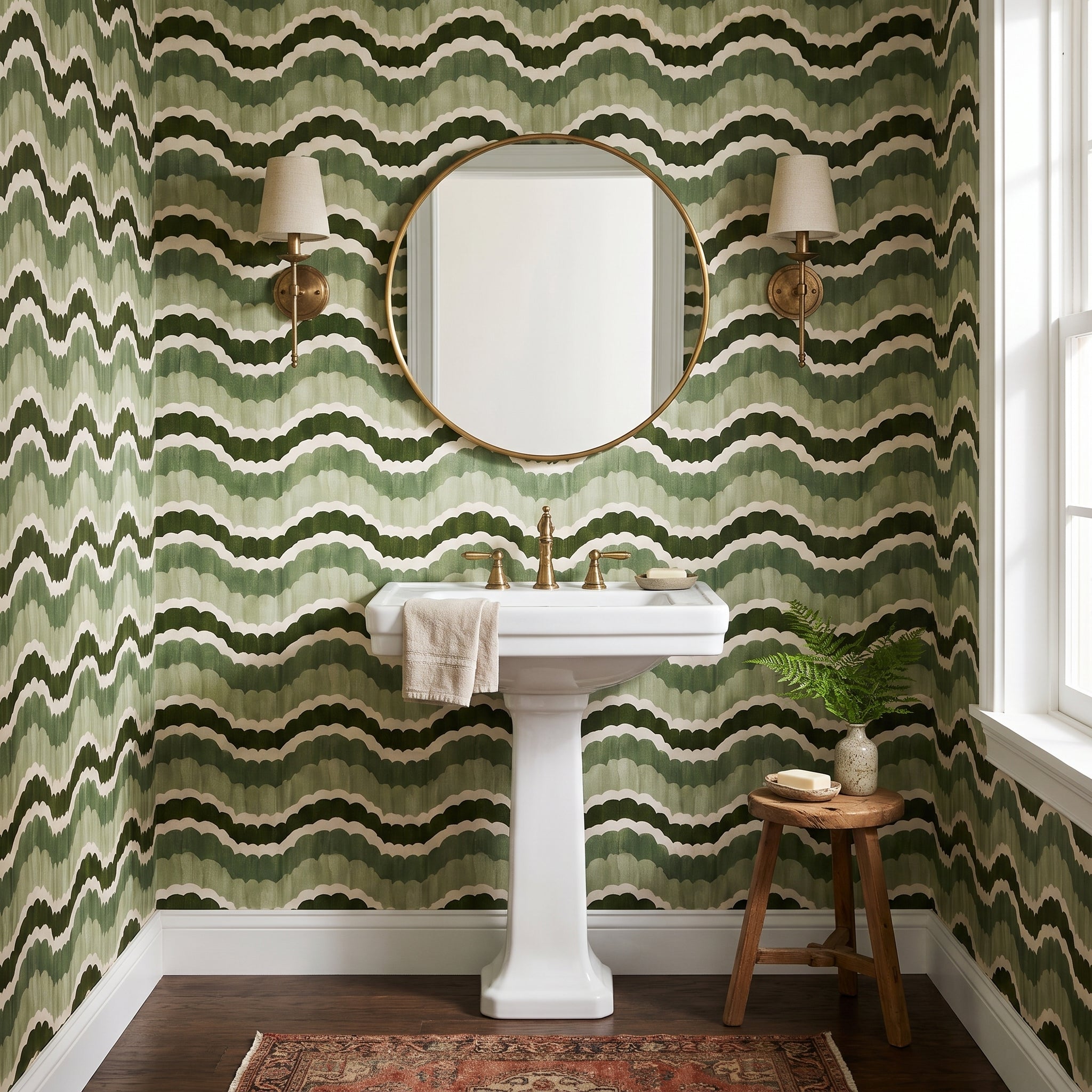 Painted Scallop Cascade — styled room 2