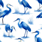 Blue Heron Reserve wallpaper featuring blue heron bird and grass pattern.

