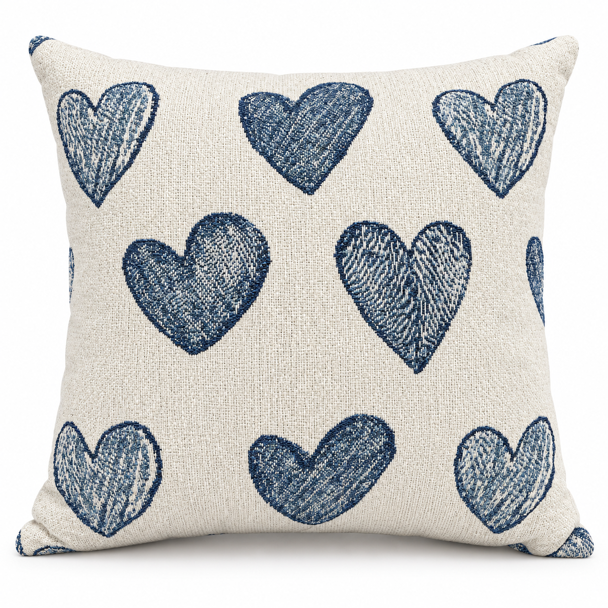 Blue Valentine Woven Throw Pillow