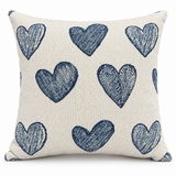Blue Valentine Woven Throw Pillow