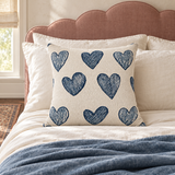 Blue Valentine Woven Throw Pillow