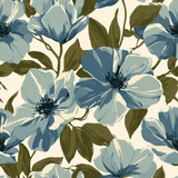 Blue Hour Bloom Woven Throw Pillow