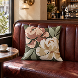 Café Bloom Woven Throw Pillow