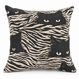 Camouflage Felines Woven Throw Pillow