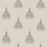 Capitol Aureline wallpaper with architectural dome pattern in a neutral color.
