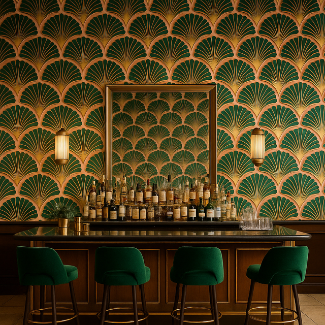 Shell Spa Deco Deco Shells Wallpaper – Canvas & Ivy