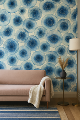 Indigo Fungi Bloom Wallpaper