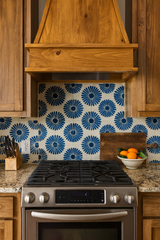 Indigo Bloom Pop Wallpaper