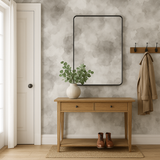 Gray and white cloud pattern wallpaper, Mistform Rorschach Wallpaper, with a subtle watercolor effect.
