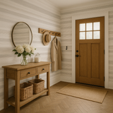 Striped Feather Fade Stripes Wallpaper with horizontal stripes and a neutral color scheme.