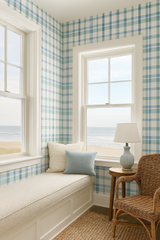 Coastal Check Wallpaper