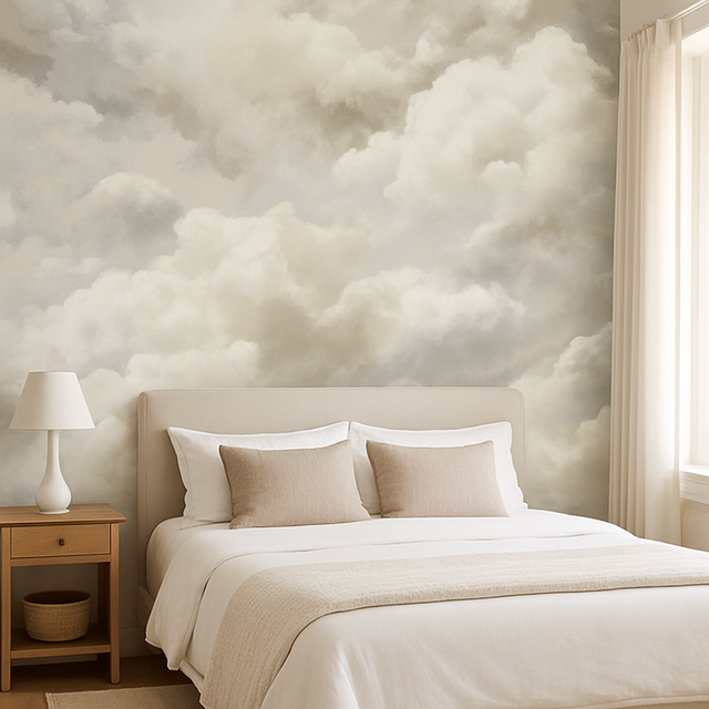 Cloudbound Wallpaper – Canvas & Ivy