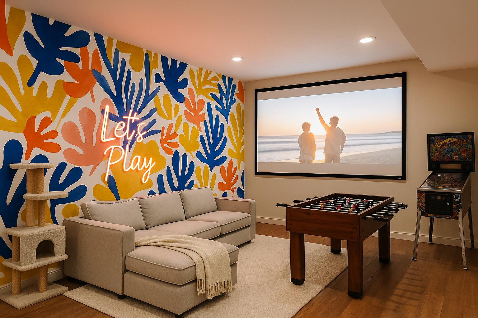 Matisse Mingle wallpaper with colorful floral pattern on a white background.
