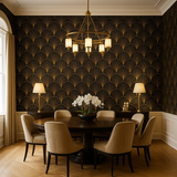 Gilded Deco Fan Wallpaper