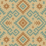Mesa Nomad wallpaper with geometric pattern of diamonds, stars, and maze-like shapes.
