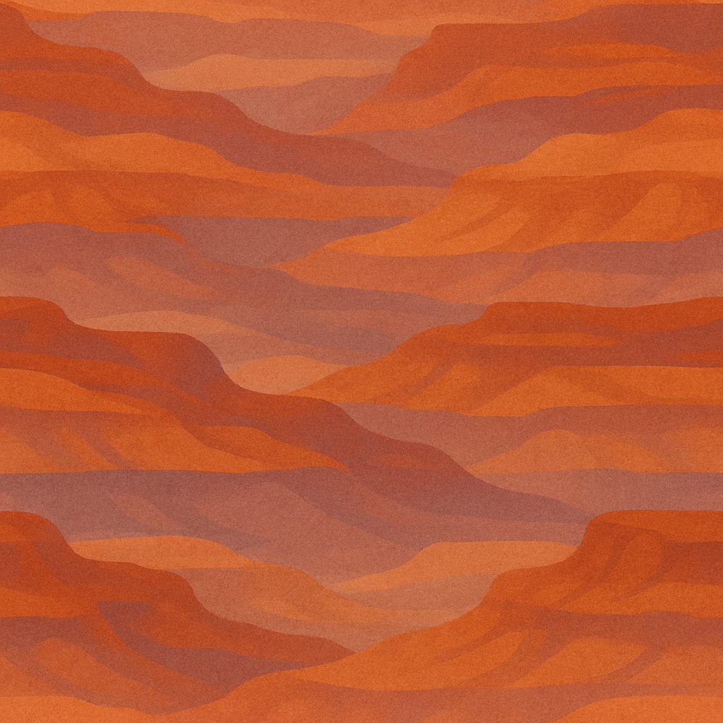 Painted canyons wallpaper with an orange desert pattern.
