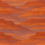 Painted canyons wallpaper with an orange desert pattern.