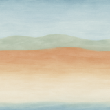 Desert Horizon Wallpaper with watercolor-style mountains, hills and desert landscape.