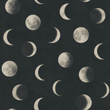Lunar veil wallpaper with moon phases by wallpaper with repeating, symmetrical celestial pattern.

