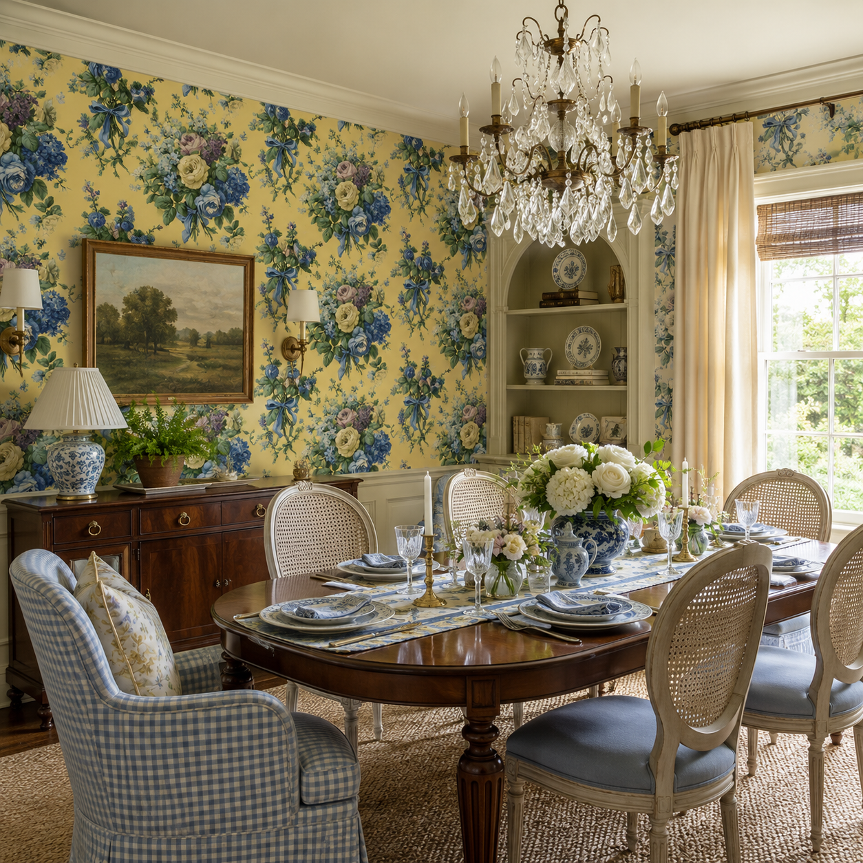 Yellow Garden Society Wallpaper