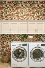 Pug Parade in Petal Grove Wallpaper