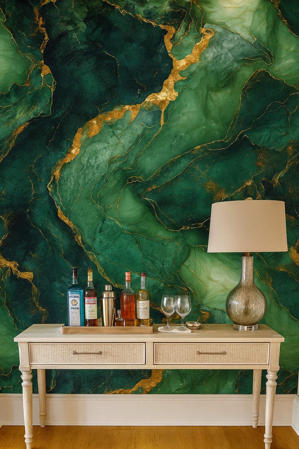 Gilded Malachite Wallpaper