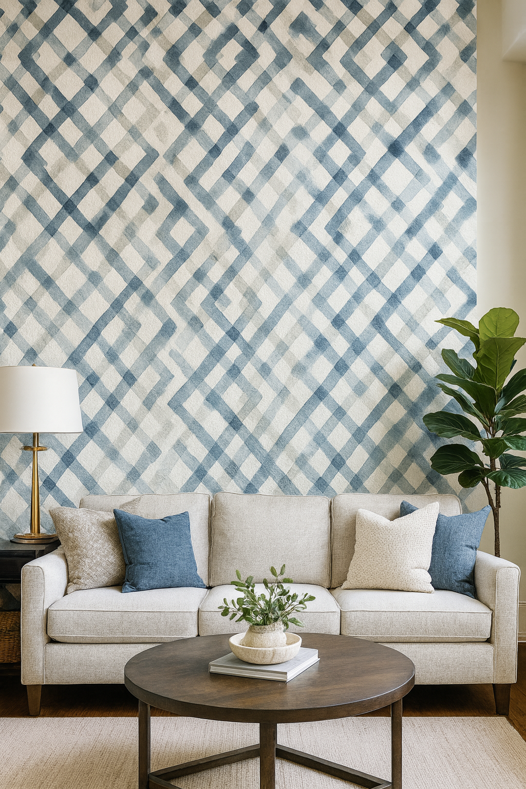 Indigo Maze Wallpaper