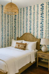 Indigo Vine Parade Wallpaper