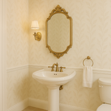 Beige Whisper Fern Wallpaper with delicate leaf pattern.
