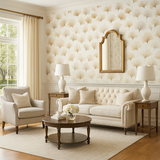 Golden Ginkgo Wallpaper with a leaf pattern.
