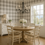 Gray and white check wallpaper with subtle texture, featuring a classic pattern.