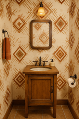 Clay diamond weave wallpaper with a geometric diamond pattern.