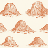 Zion Hike wallpaper with mountain pattern, in an illustrative style.