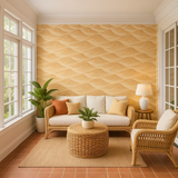 Golden Dunes wallpaper with a sand dune pattern, textured finish, and warm, inviting aesthetic.

