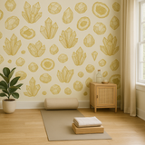 Crystal Reverie Wallpaper featuring gem and crystal designs, displayed in a lifestyle setting.

