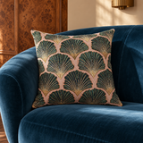 Deco Shells Woven Throw Pillow