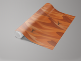 Orange desert landscape wallpaper with trees pattern by Ember Dunes.