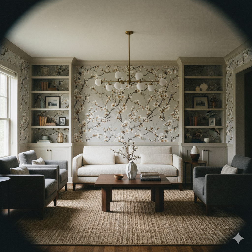 Ashen Bloom Wallpaper – Canvas & Ivy