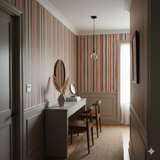 Dune Thread Wallpaper with stripes and vertical pattern, textured finish.

