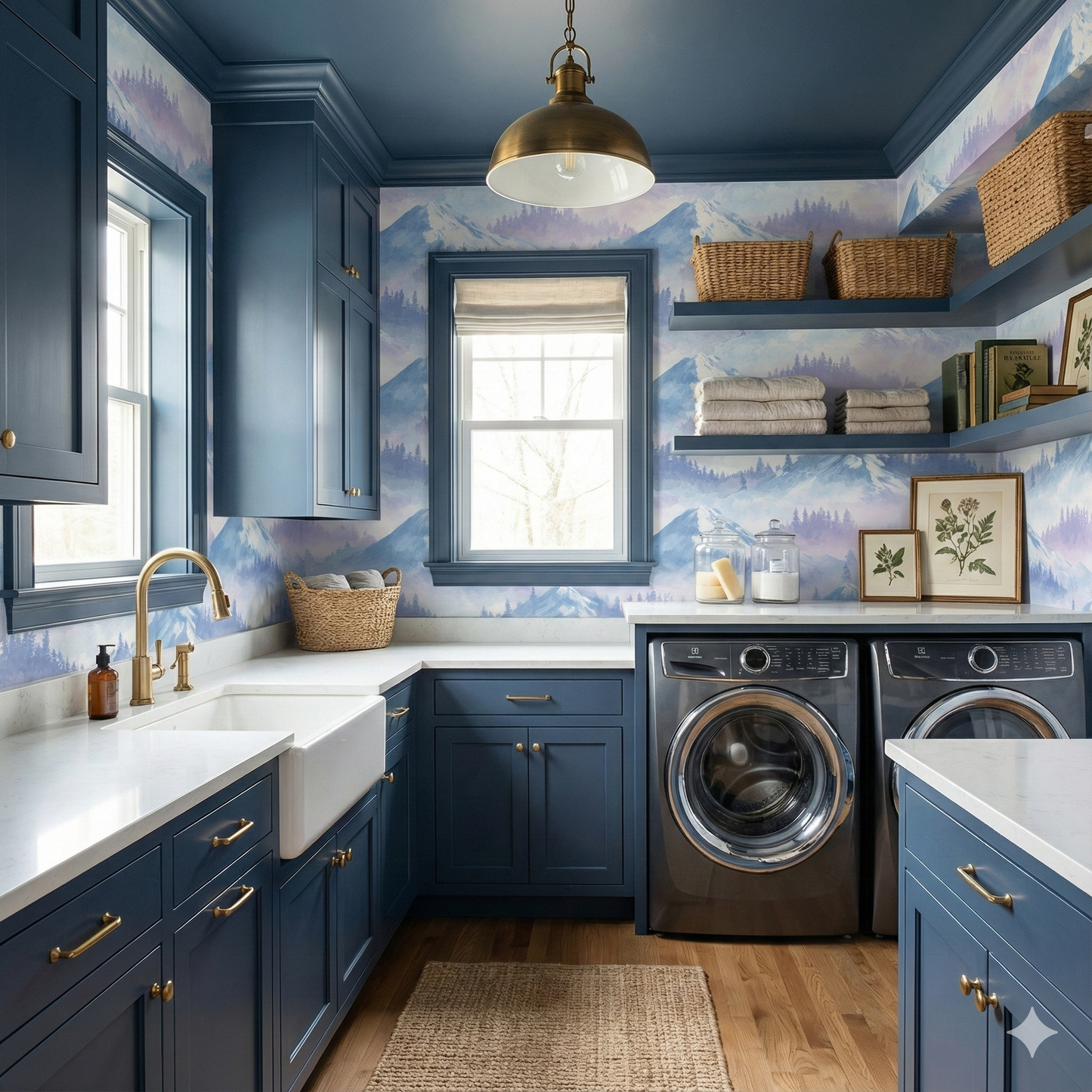 Alpine Lavender Crest Wallpaper