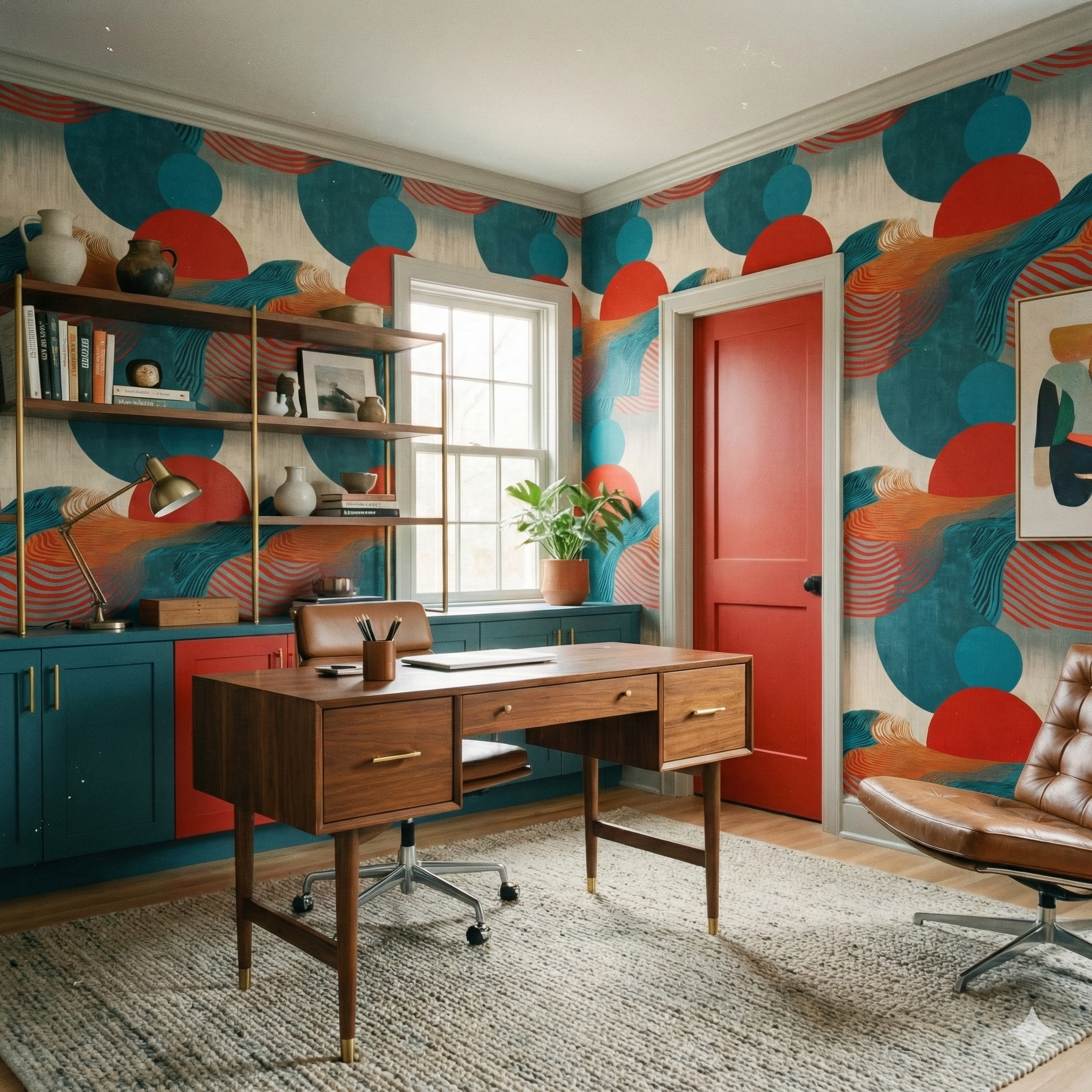 Mesa Drift Wallpaper with colorful geometric patterns.