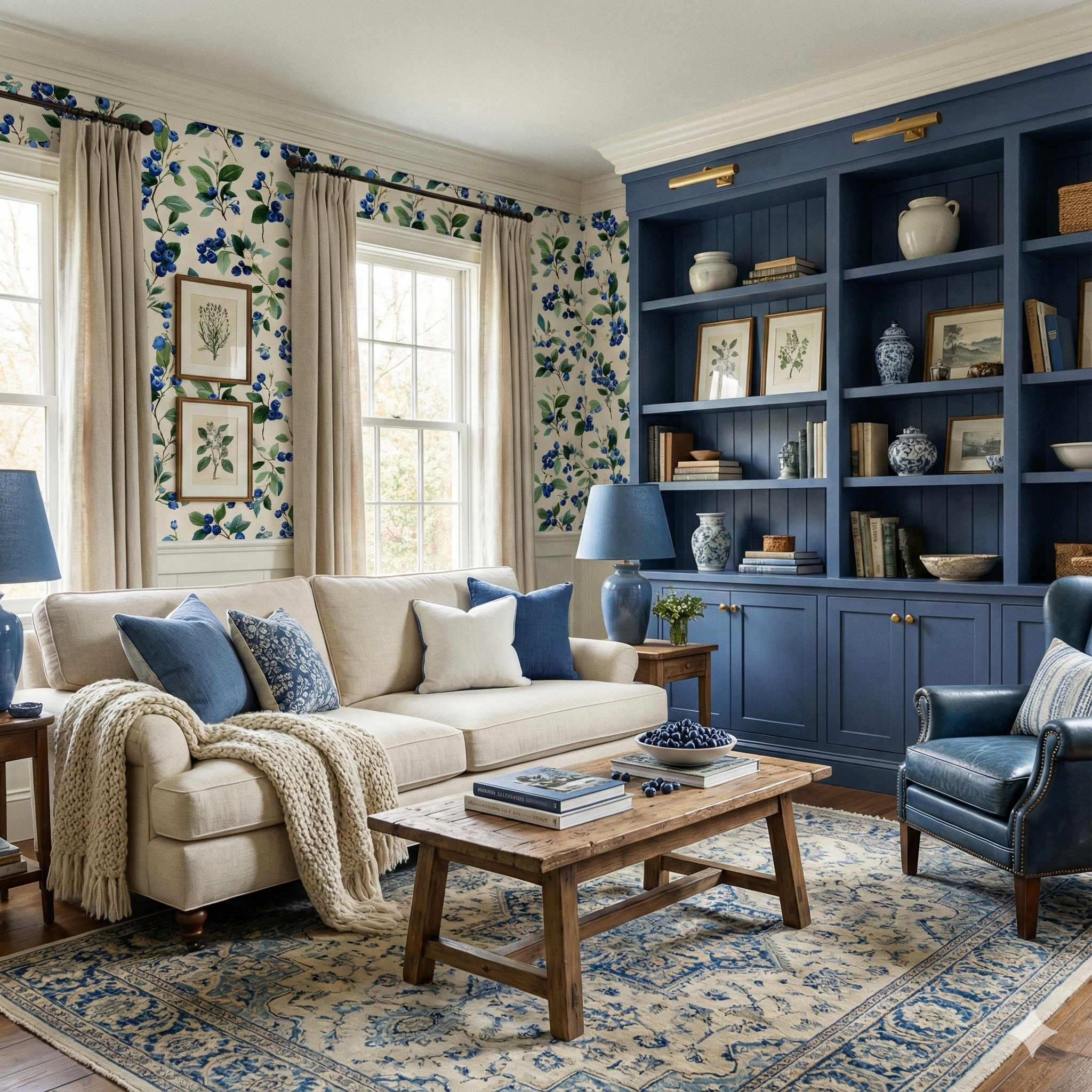 Bluehaven Orchard Wallpaper