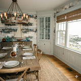 Fleetwork wallpaper featuring a nautical harbor scene, showing various shades of gray and blue.