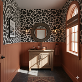 Freemont Hide Wallpaper with black and white spotted pattern wallpaper.